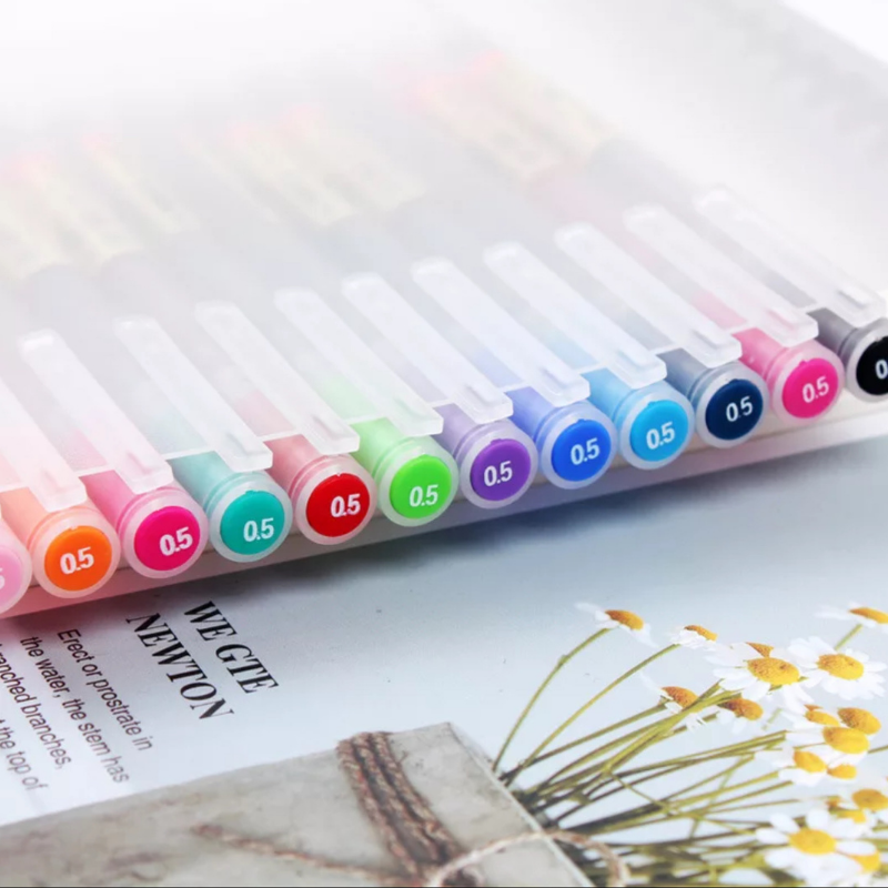 Muji Quality Gel Pens – Set of 12 - Ana Bean Paper Co.